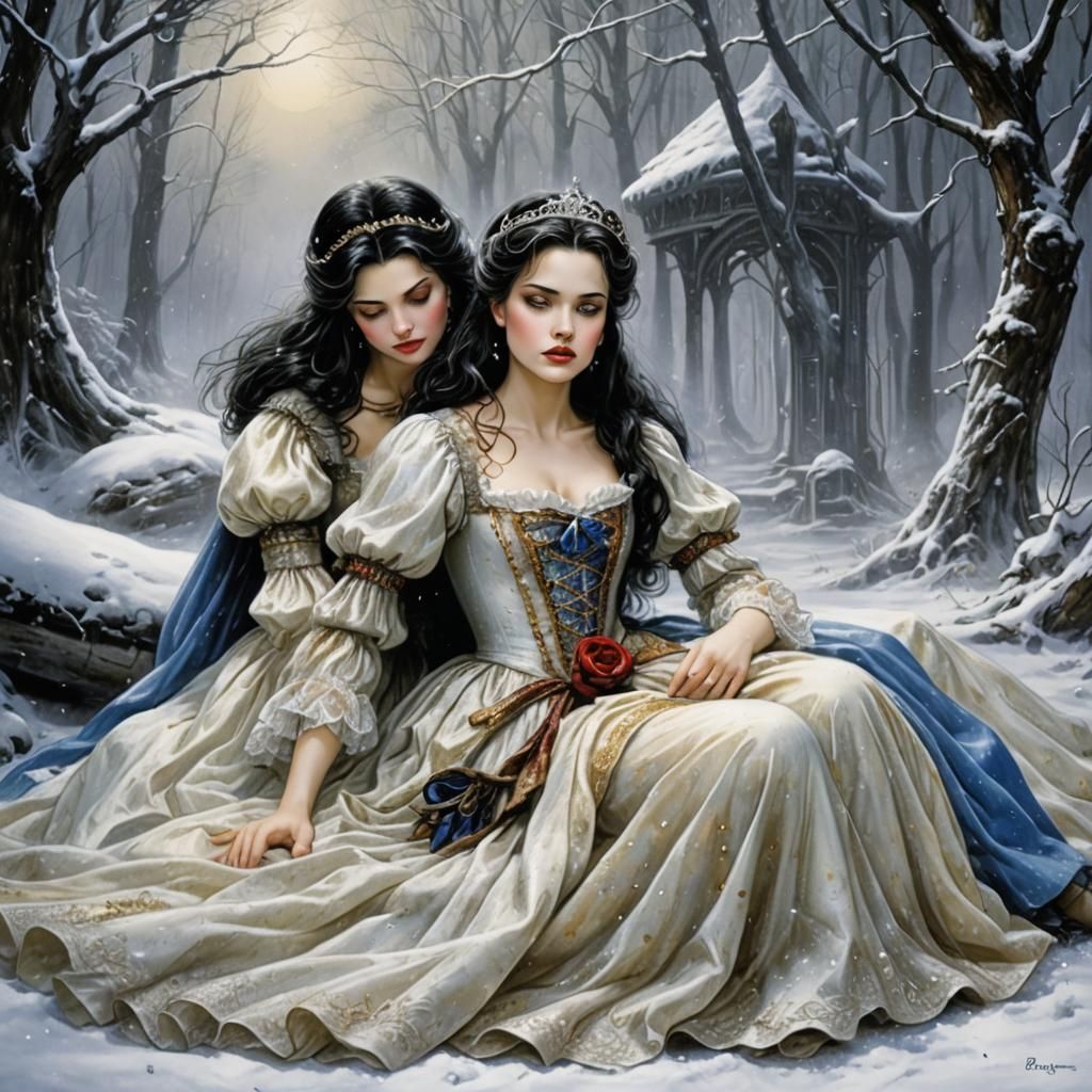 Cendrillon and Snow White: Luis Royo Style