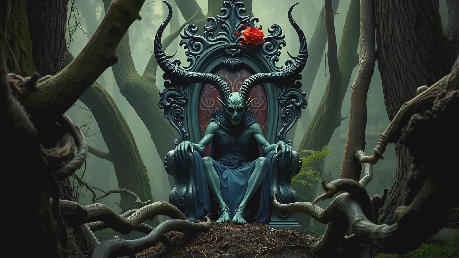 The Demon King Of The Woods Sitting On His Throne (Continued)