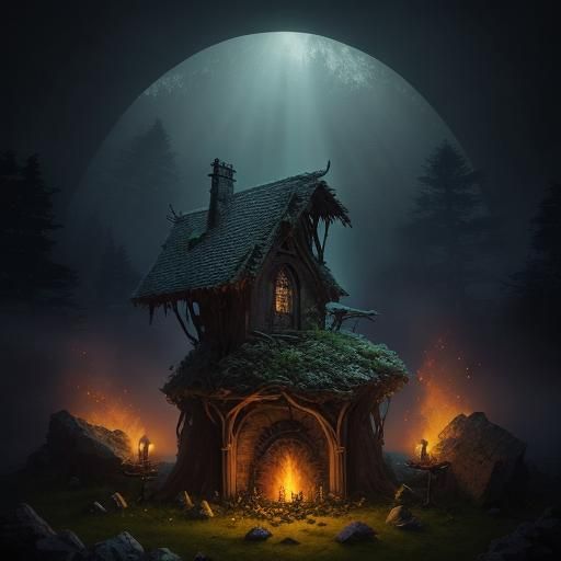 Ethereal Creature in Misty Victorian Realm