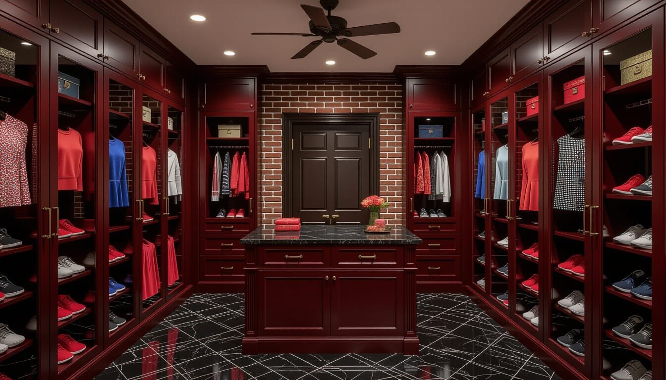 Victorian Walk-In Closet with Secret Door