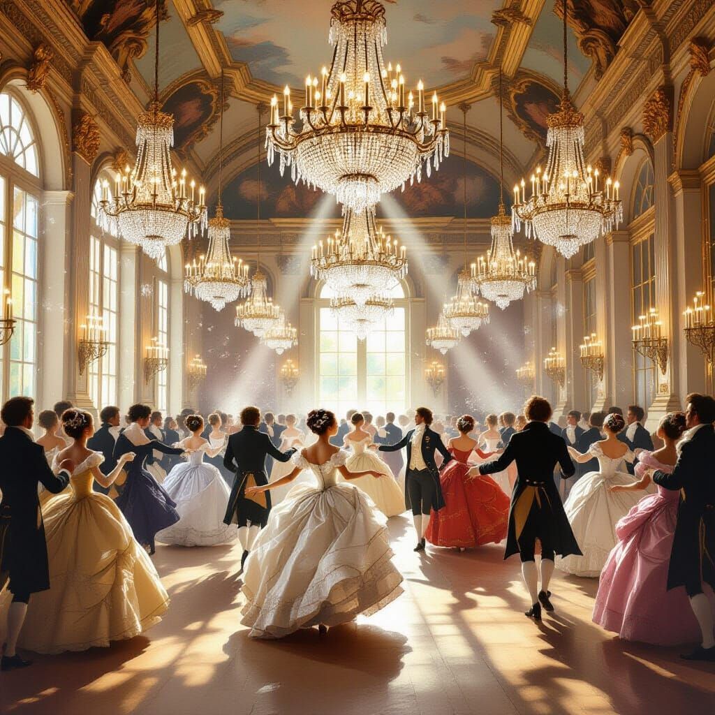 Elegant Ballroom Dance in Rococo Style