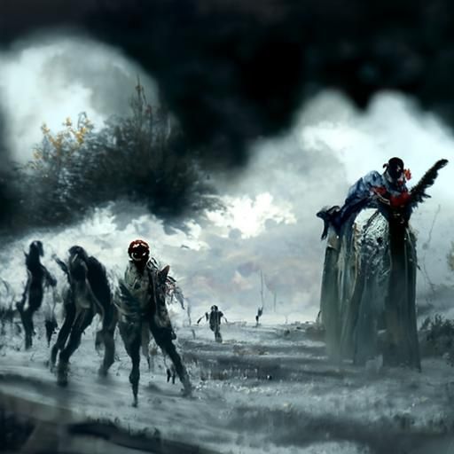 Horror Zombie Apocalypse in Doré Style