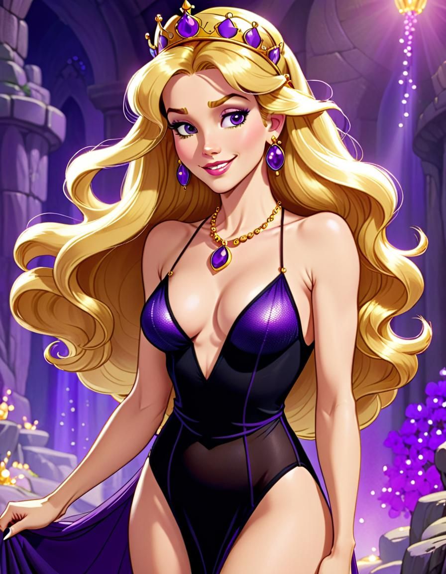 Princess Daphne in Don Bluth Cartoon Style