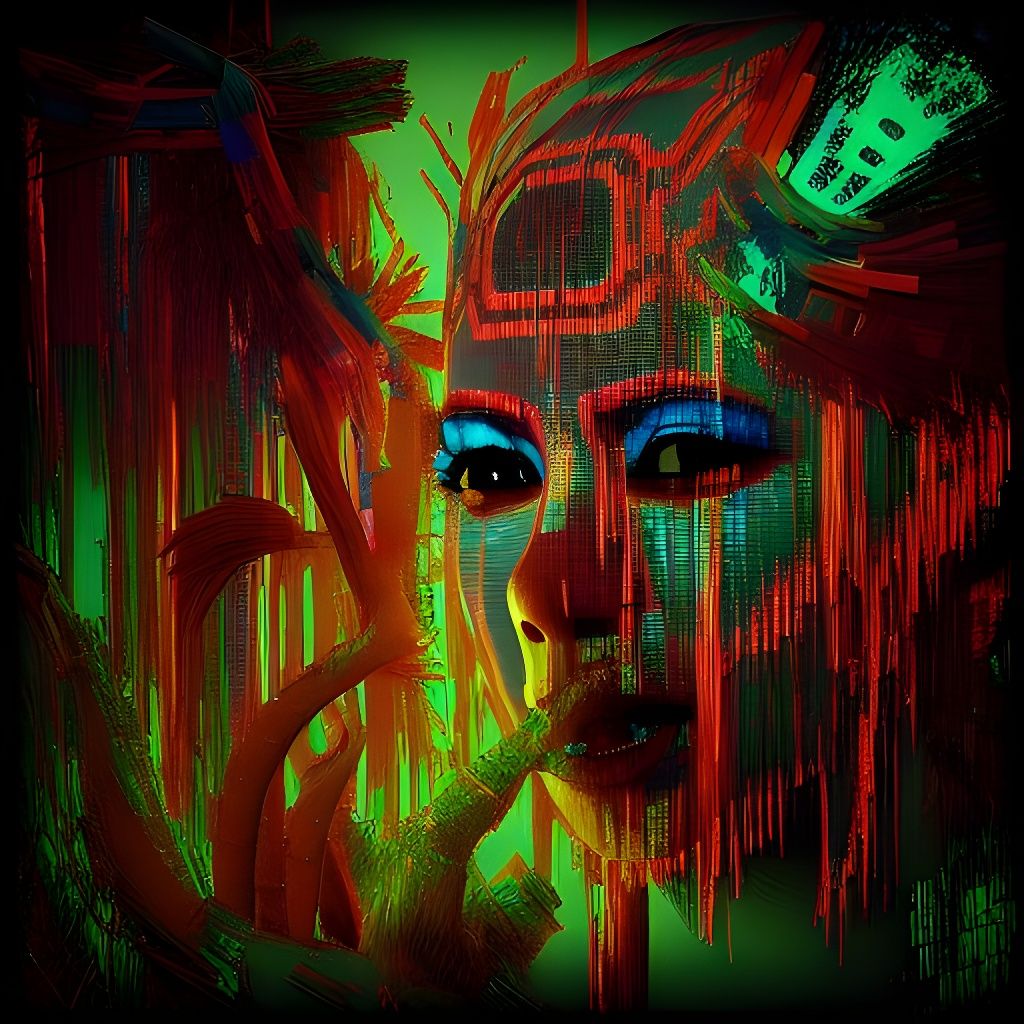 Abstract Glitch Art: Shamanic Rituals in Digital Expressioni...