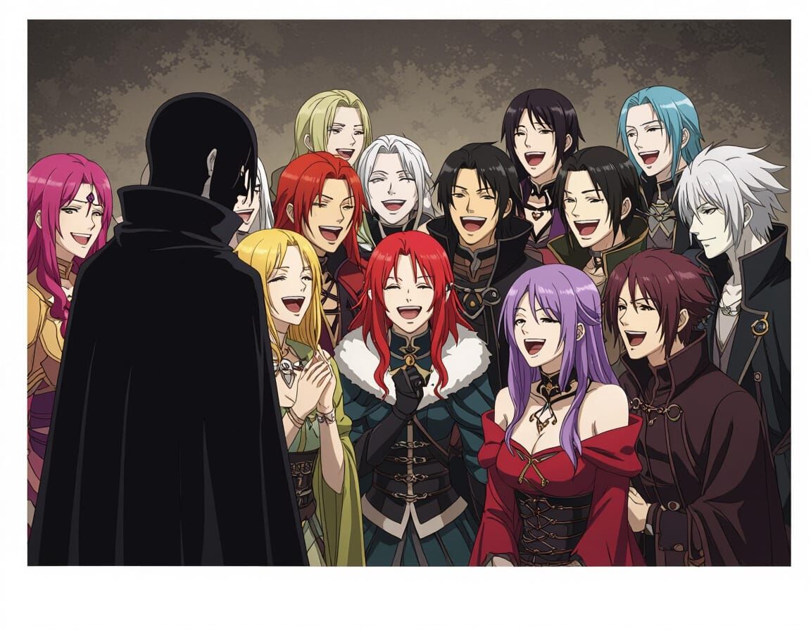 Fantasy Characters Share a Moment, Anime Style