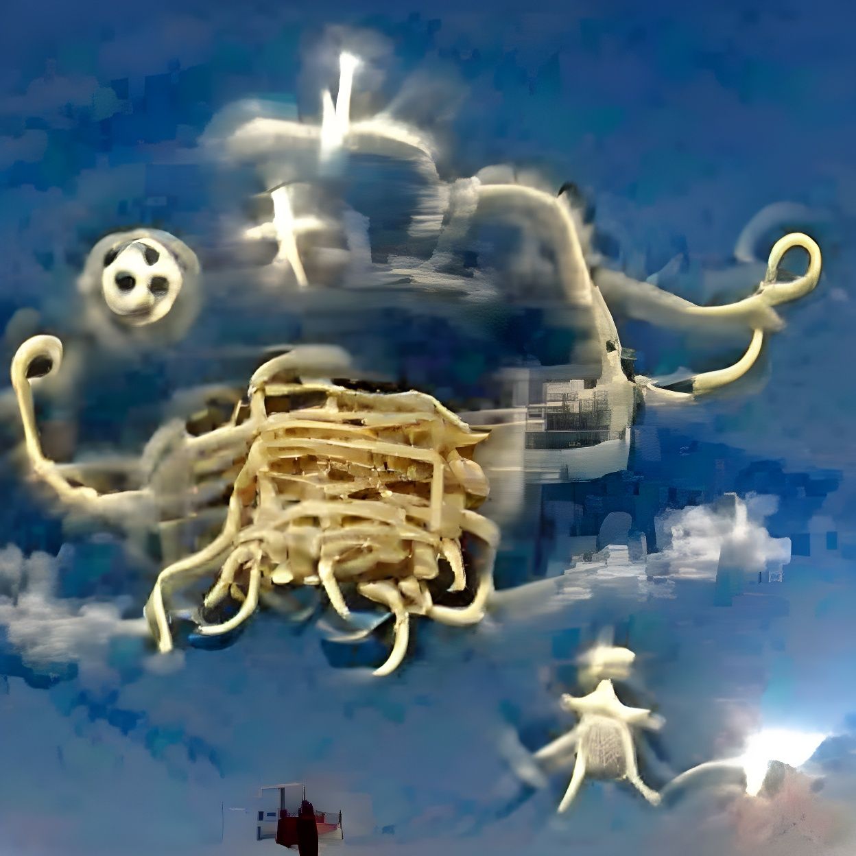 Flying Spaghetti Monster Appears in Sky