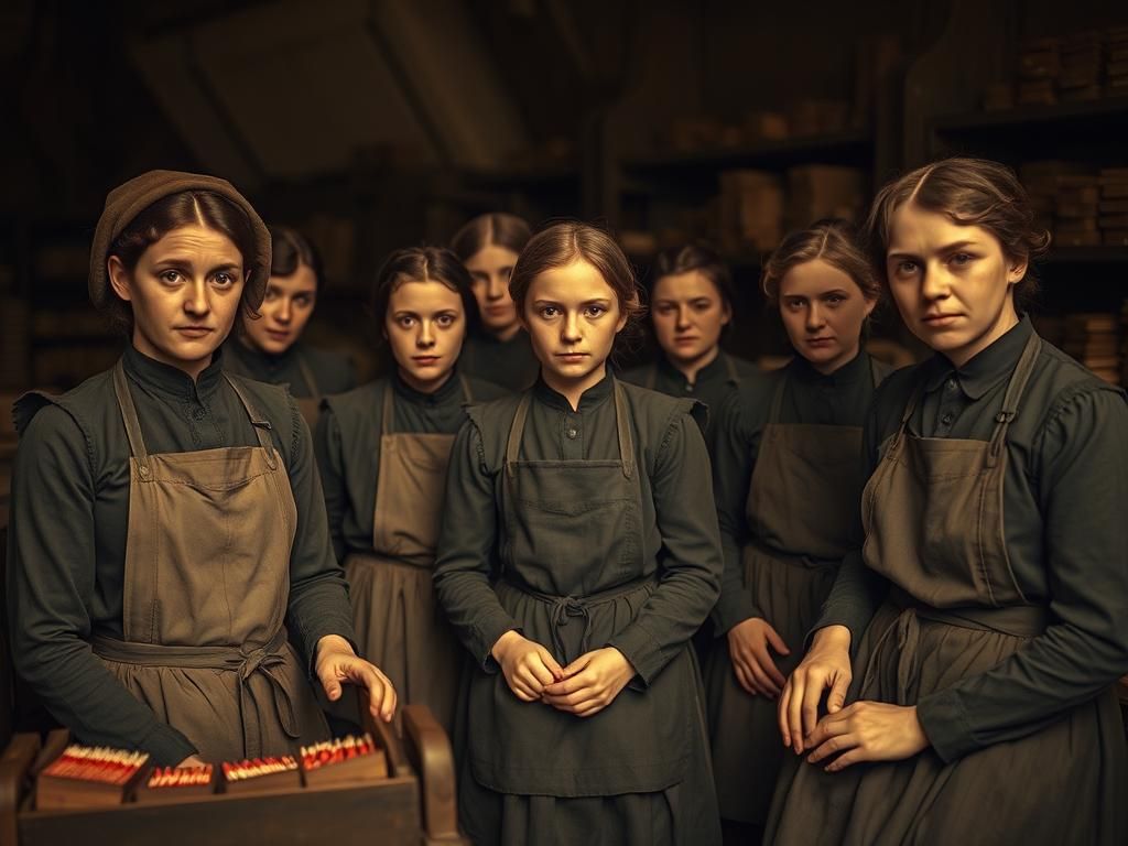 matches girls, Bryant & May's match factory, 1888