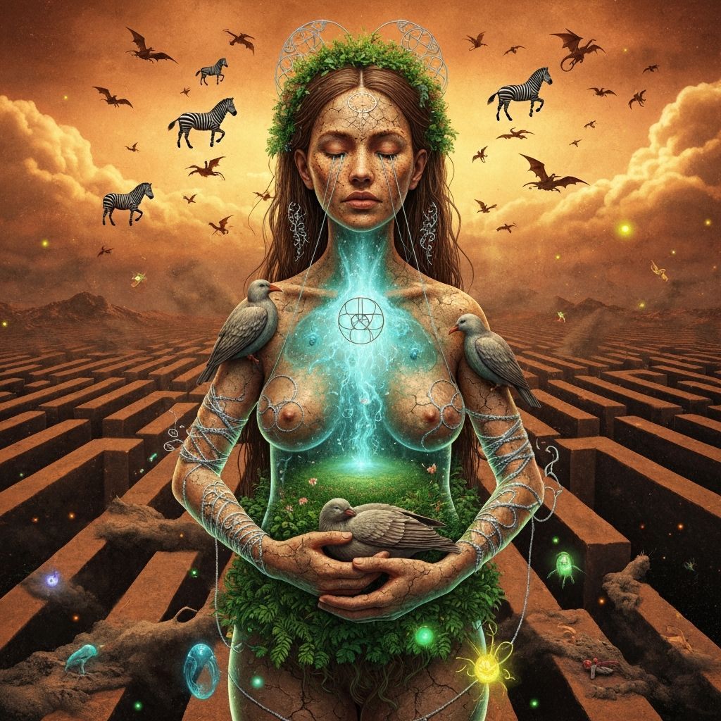 Mystical Shaman Reveals Bioluminescent Oasis in Surreal Land...