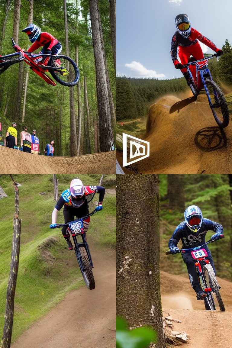 Mountain Biker in Redbull Downhill Competition