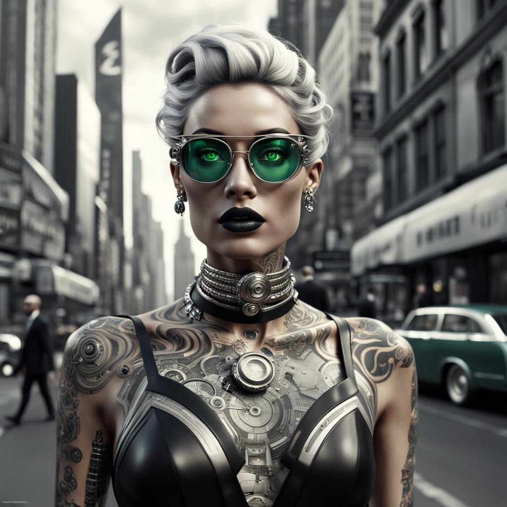 Hyperrealistic 3D Render of a Retro-Futuristic Butler