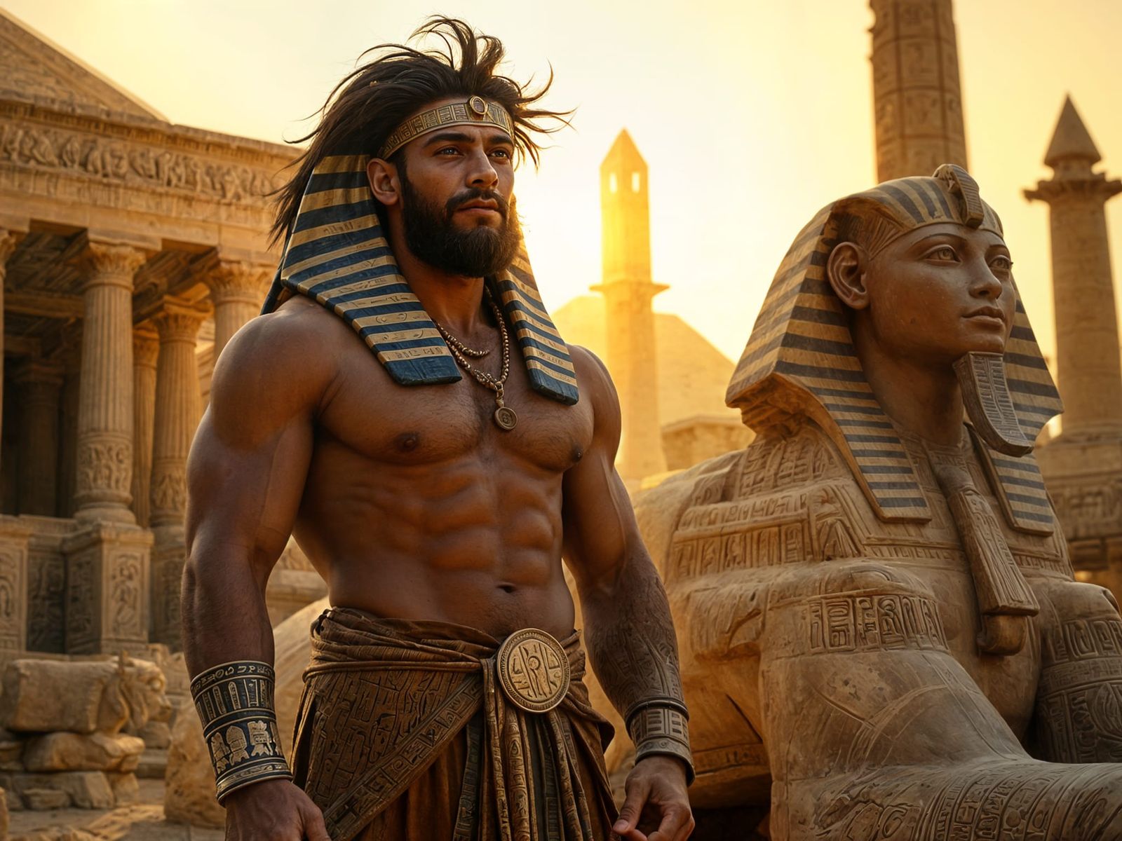 Egyptian Pharaoh in Cinematic Glory