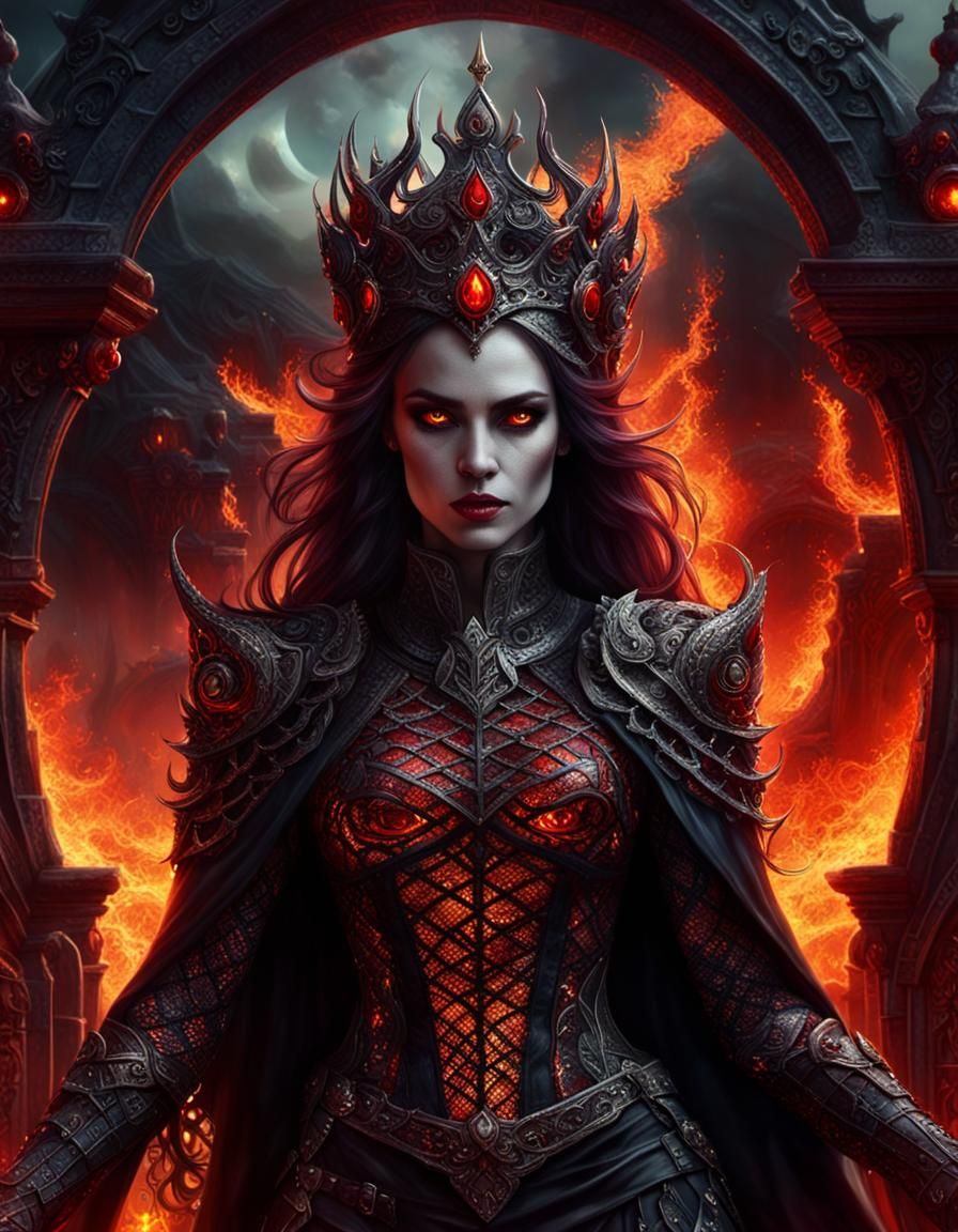 Fire Princess of modern world guarding the gates of hell
