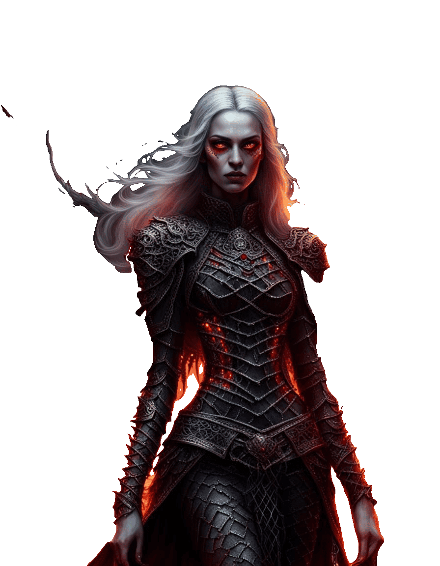 A Princess of modern world guarding the gates of hell