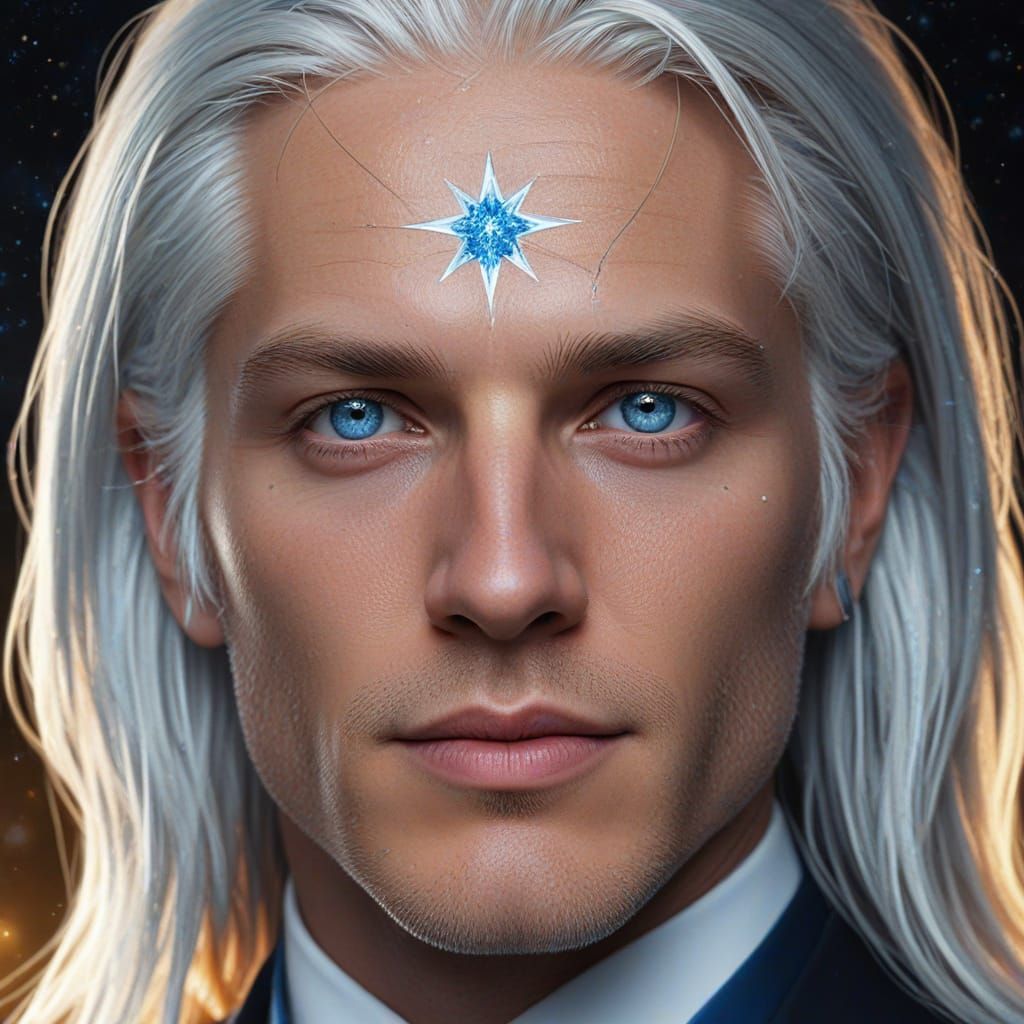 Cosmic Star Man in Sci-Fi Digital Art