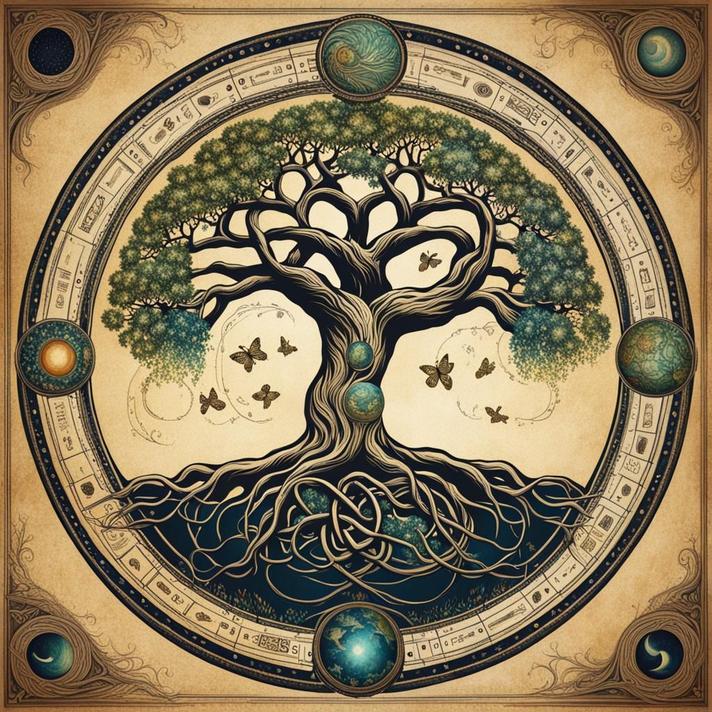 Tree of Life: Nature, Infinity, and Lunar Cycles