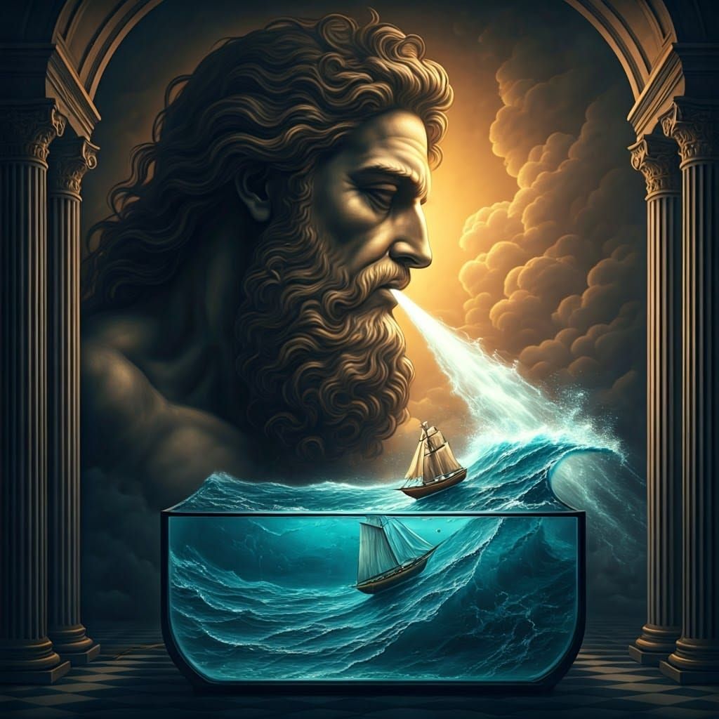 God Exhales Wind, Baroque Art Style