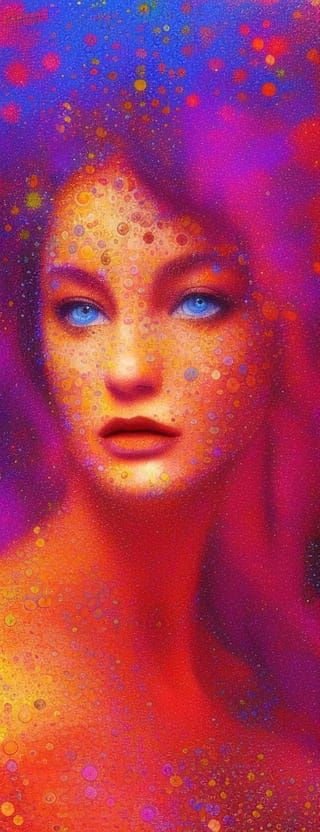 Pointillist Pop Art in Geometric Bauhaus Style