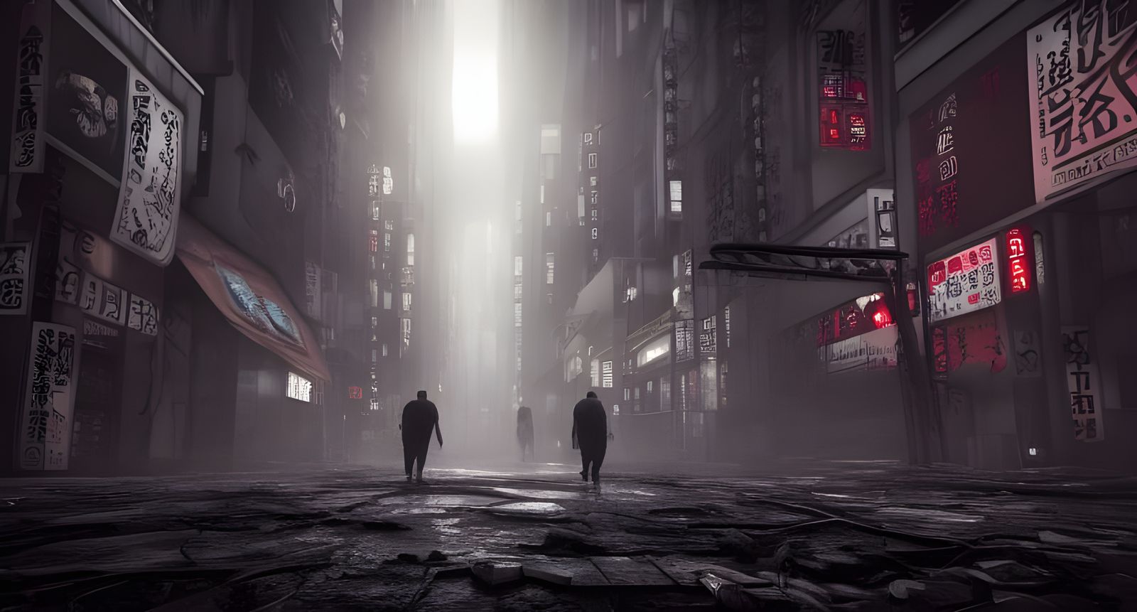 Dark Post-Apocalyptic Tokyo with Eldritch Creatures