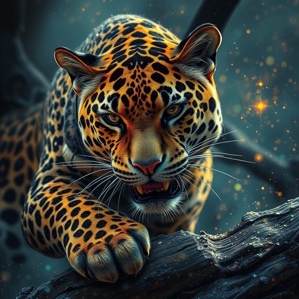 Surreal Whistler-Inspired Jaguar Dazzles in Iridescent Hues