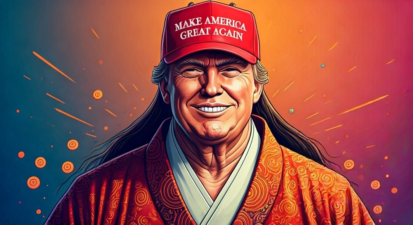 Donald Trump Transforms into a Humorous Chinese Cartoon Hero
