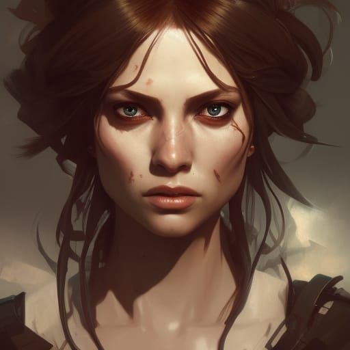 Detailed Portrait of a Female Pirate Captain