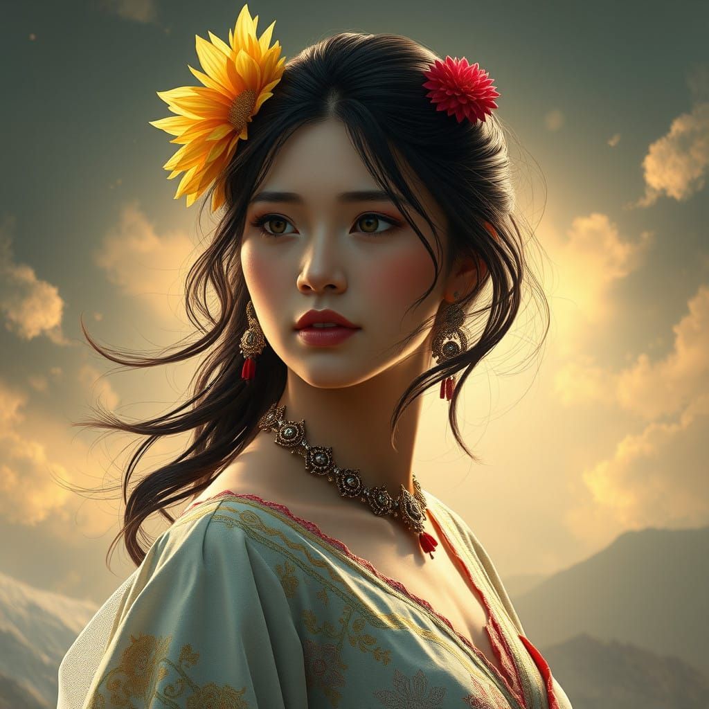 A Dauntless Woman Faces Life's Storms with Unyielding Streng...