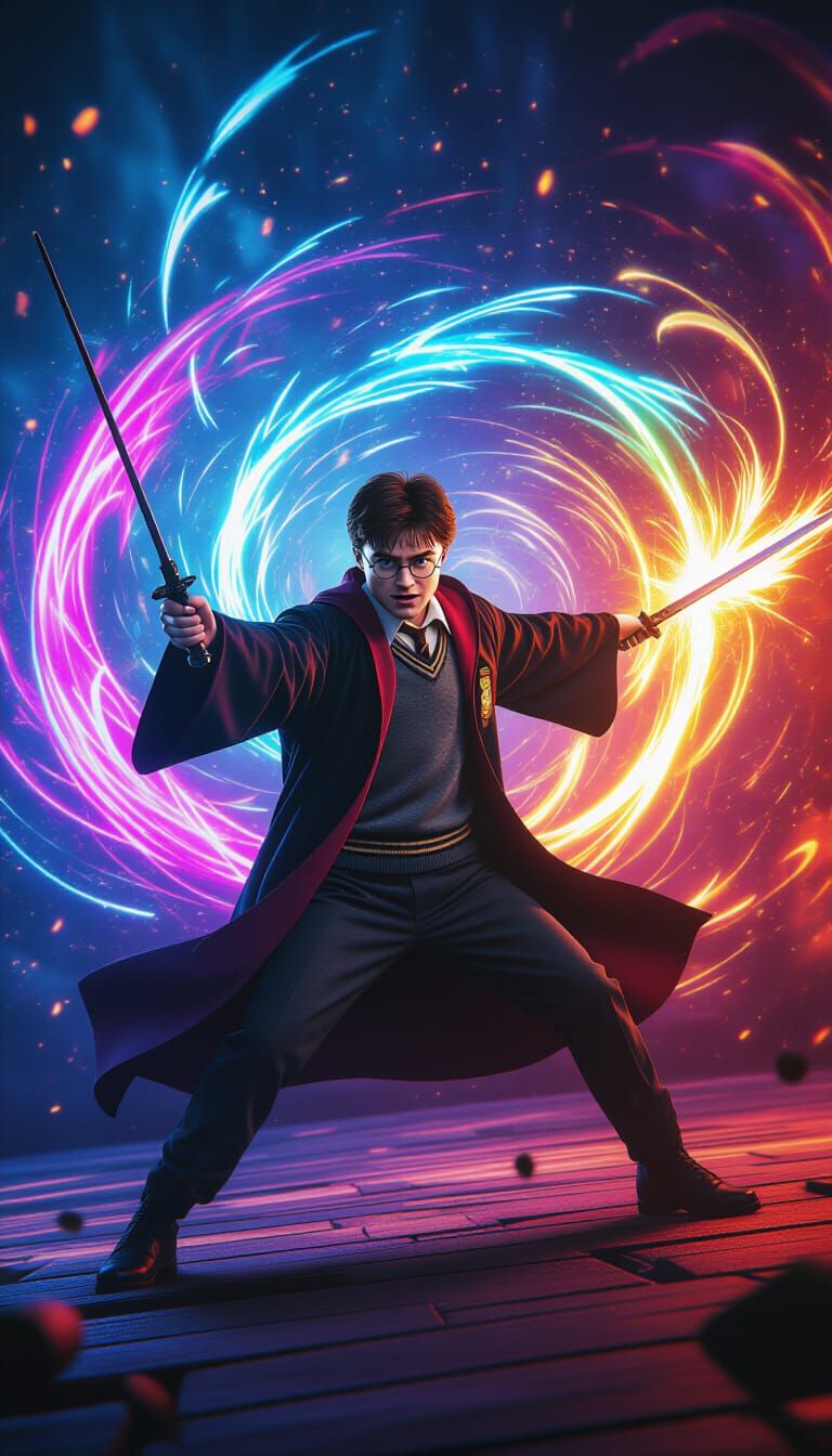 Magical Duel: Harry Potter in Hyperrealistic 3D