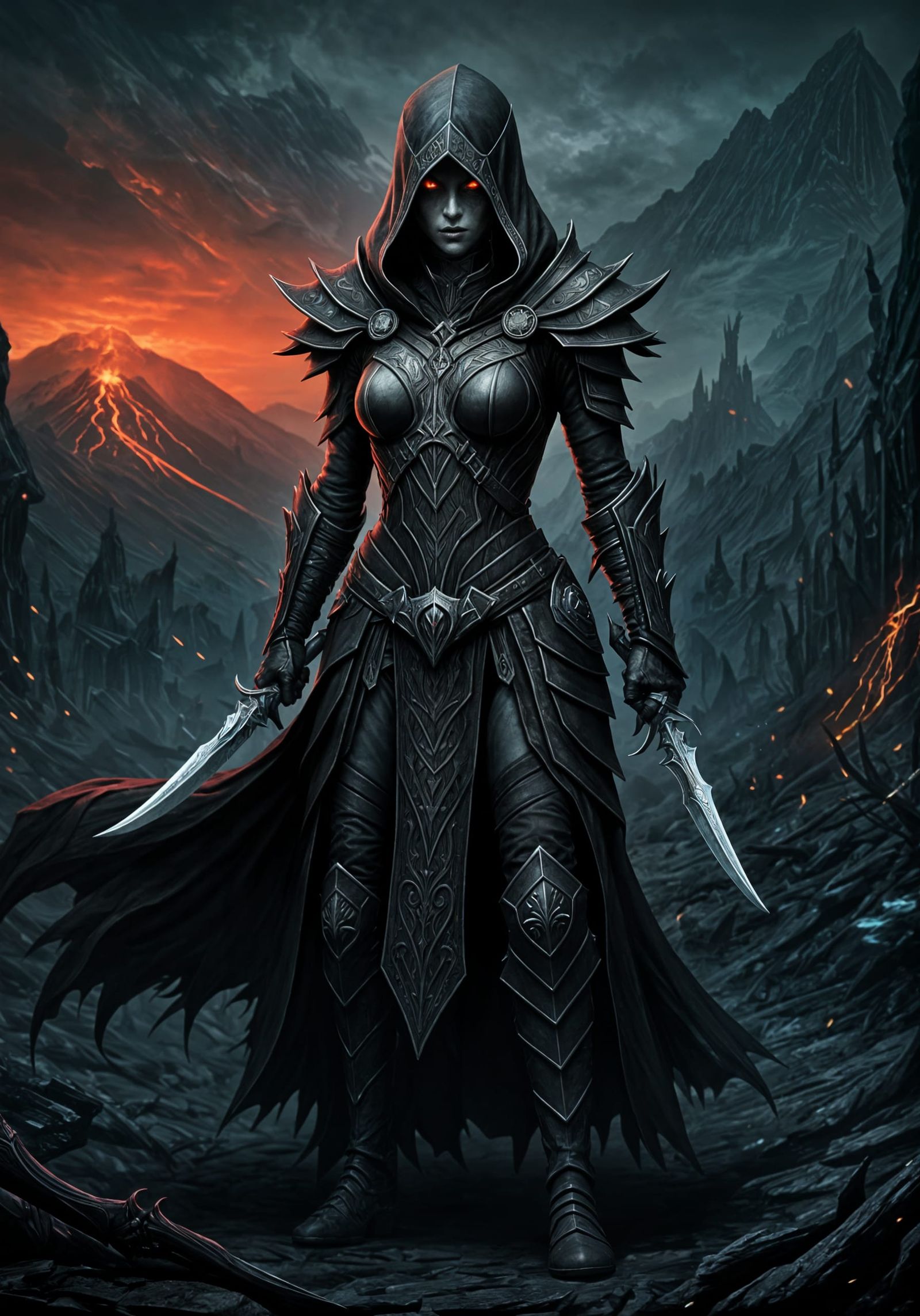 Seryn Velothi | Dunmer Assassin (Google Imagen 3.0 Fast)