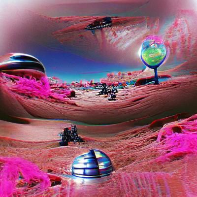 Surreal BDSM Planet Landscape