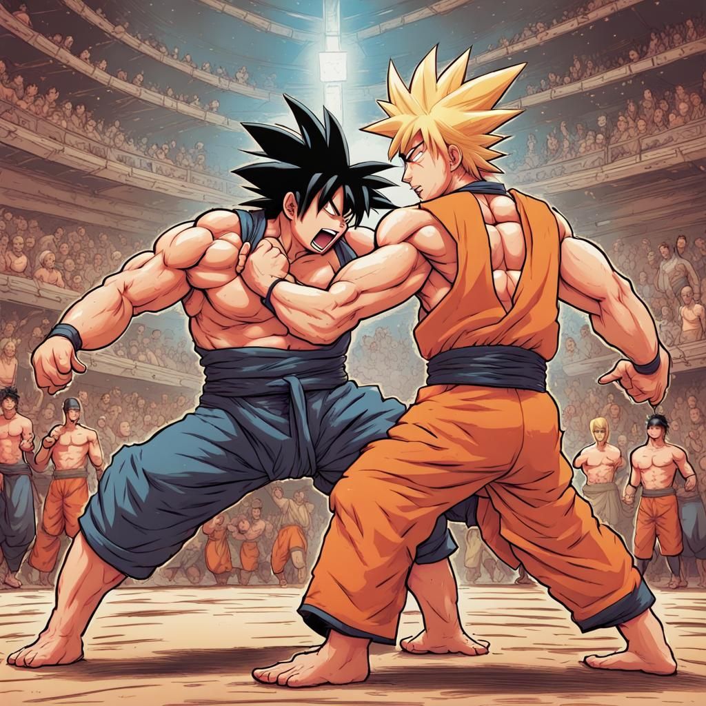 Goku vs Naruto Wrestling in Kushti Akhada