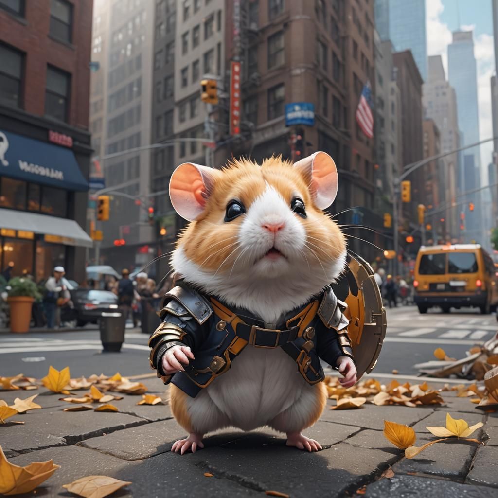 Hamster Warrior in New York City