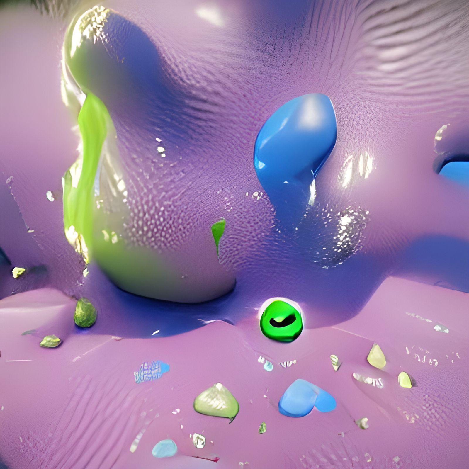 Detailed 8K Image of Slime Rendered in Unreal Engine