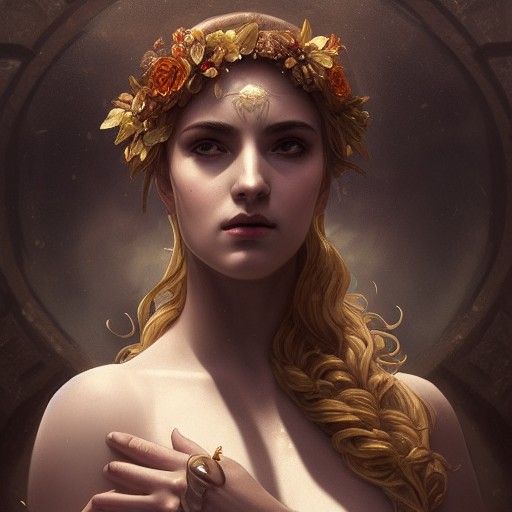 Phedre and Hippolyte Portrait in Ancient Greece Style