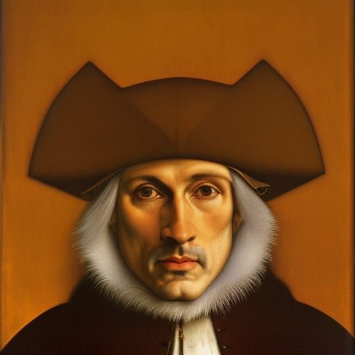 Medieval Rat Knight Portrait in Artistic Style