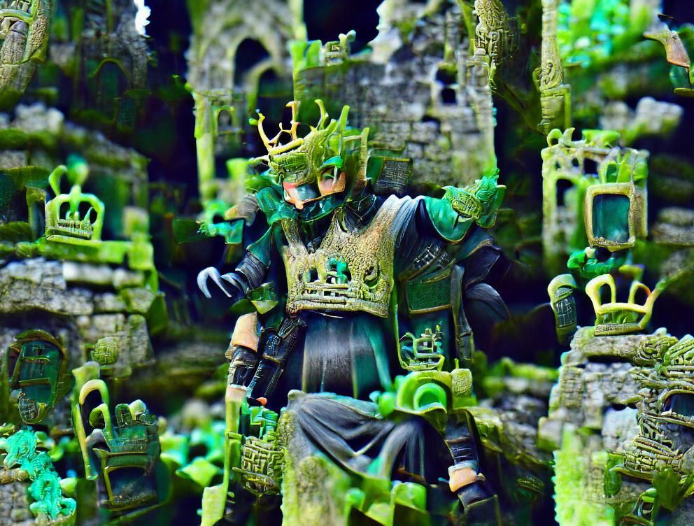 Mystical Ruined King in Green