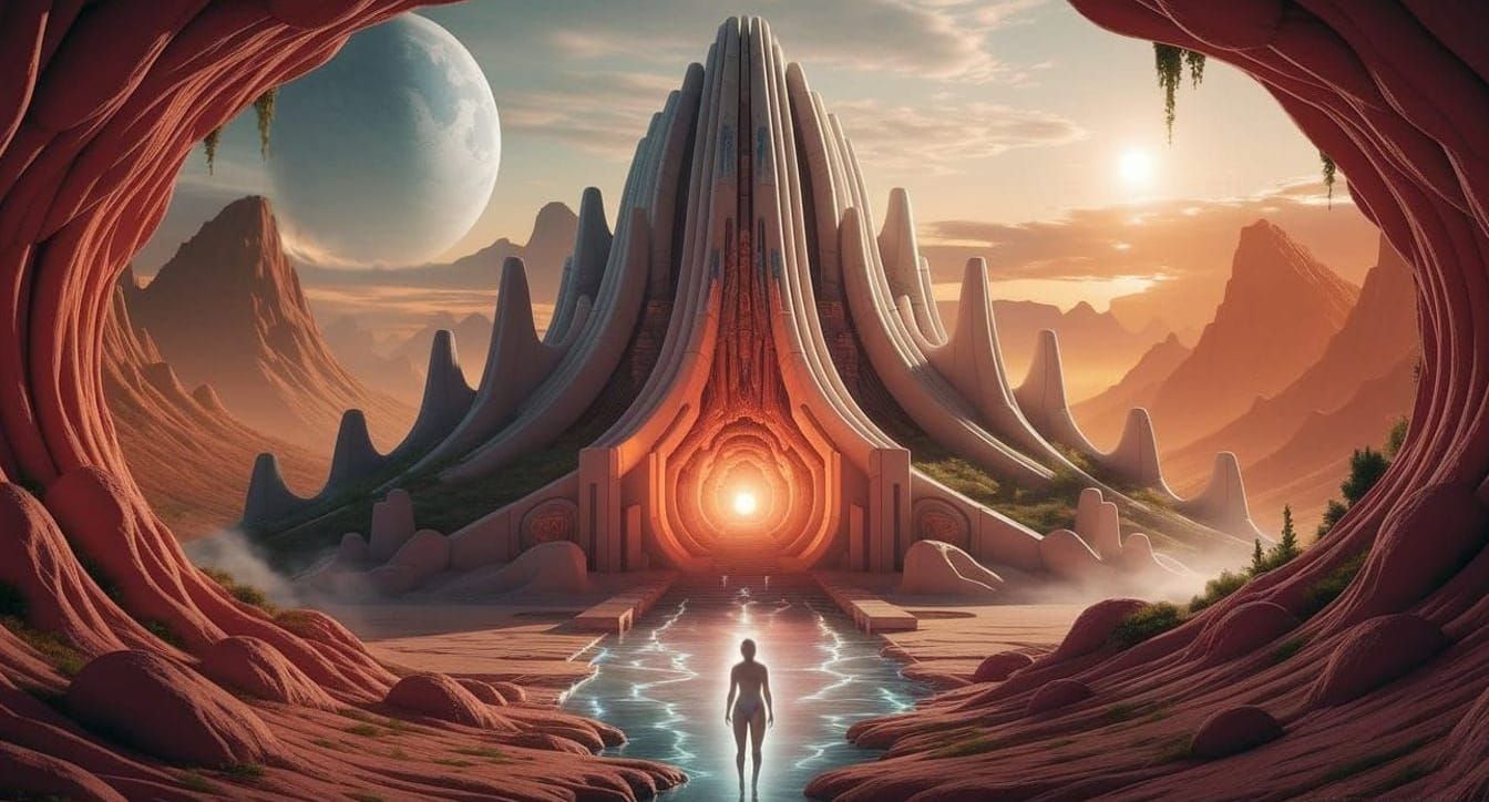 Solar System Rendezvous in Alien Lunar Landscape