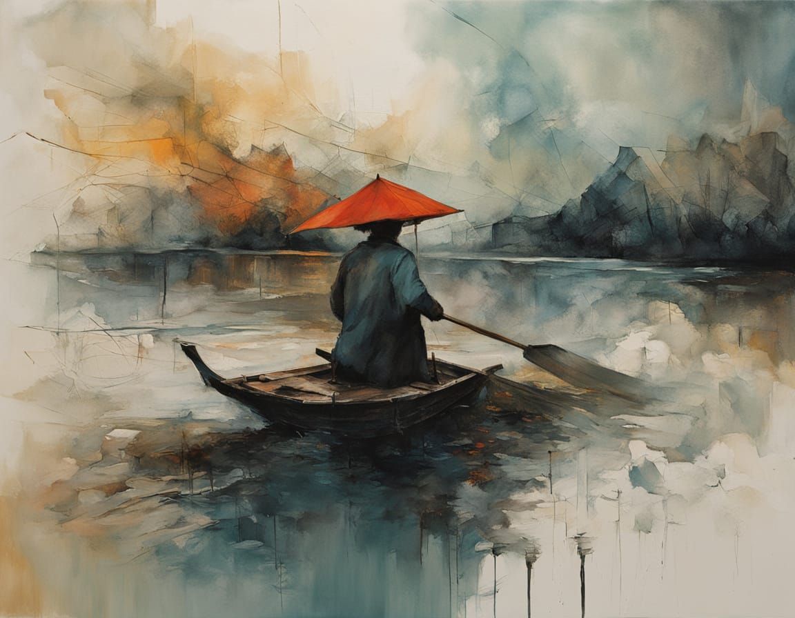 Dreamlike Realist Landscapes in Vibrant Colors on Textured P...