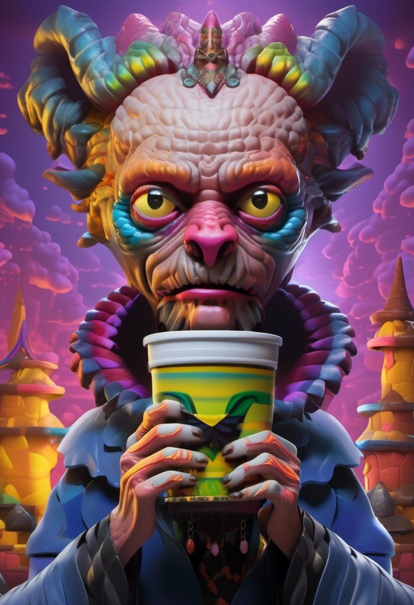 Angry Greta Thunberg Portrait in 3D Digital Art