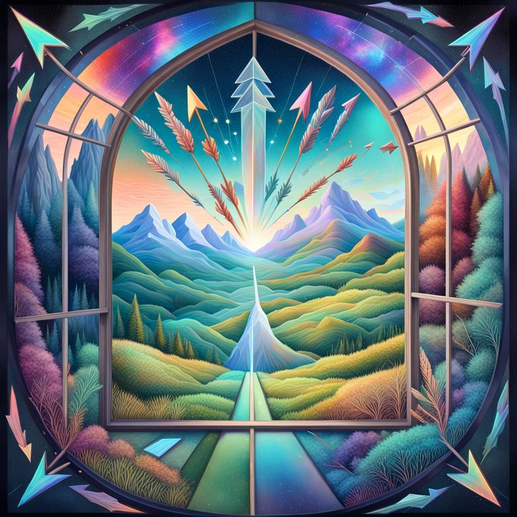 Vibrant Landscape: Interconnected Minds in Cosmic Illustrati...