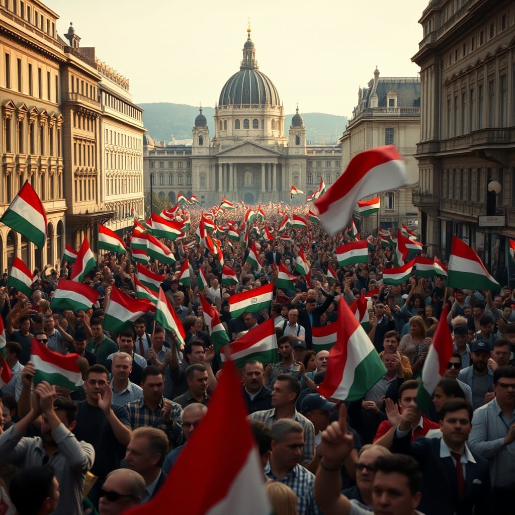 Hungarians Celebrate Democracy's Victory in Budapest
