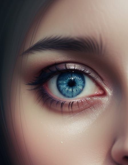 Melancholic Portrait of a Crying Person