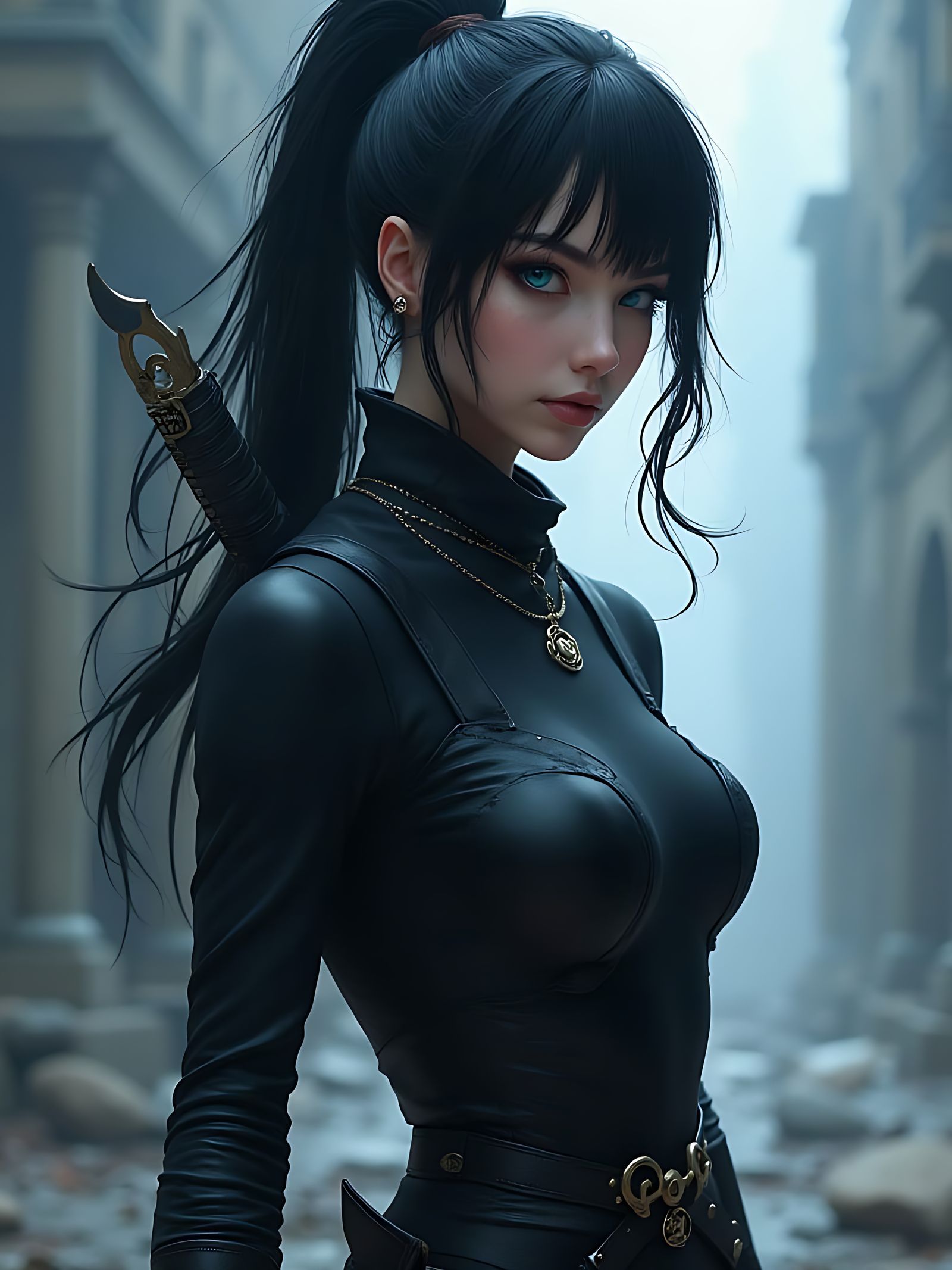 Stealthy Rogue Lia with Shimmering Daggers