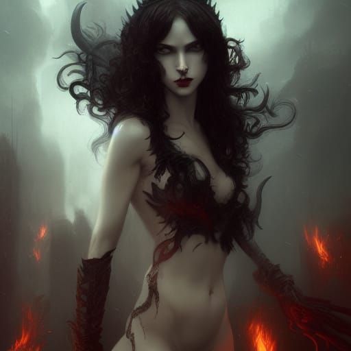 Lilith: Demon Queen of Temptation in Dark Fantasy