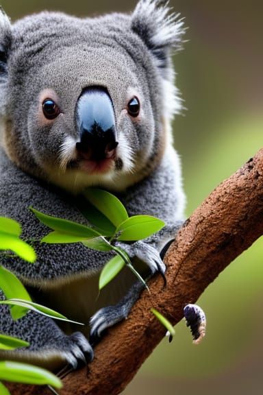 Hyperrealistic Koala Portrait in Detailed Digital Art