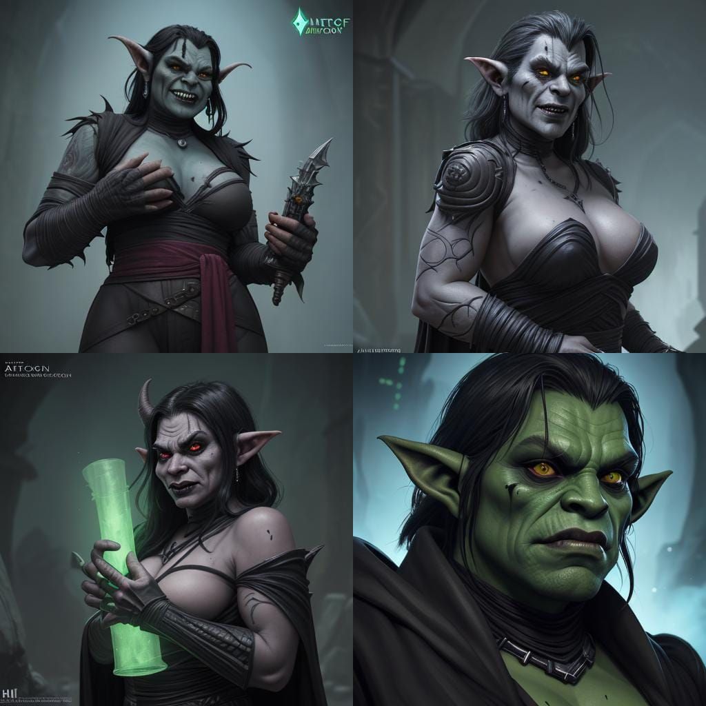 Scarred Orc Supervillain in Trash Compactor