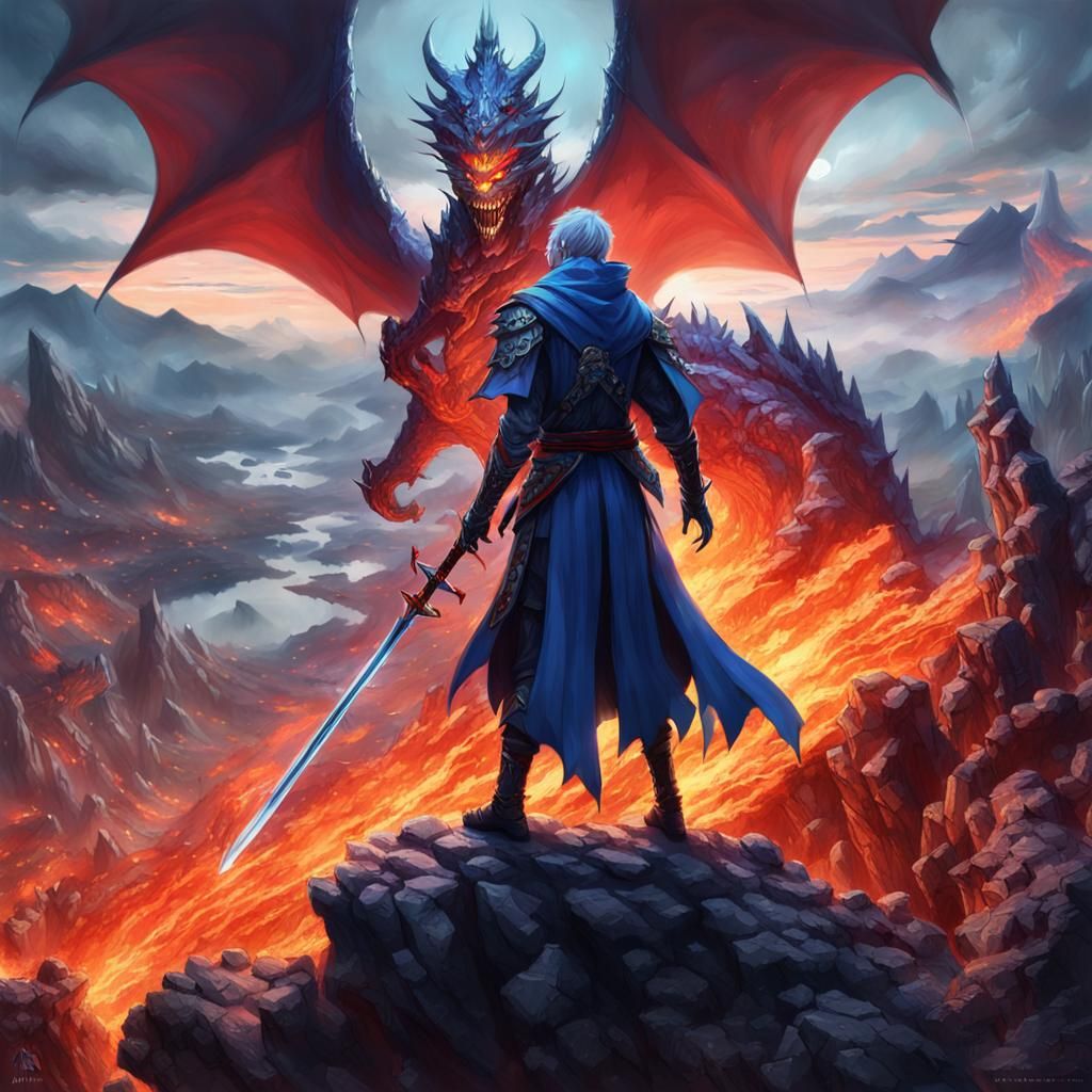 Epic Mage Leads Undead Army: Anime 3D Art