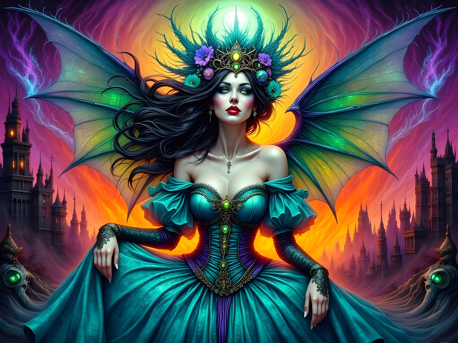 Gothic Queen of the Damned in Ethereal Splendor