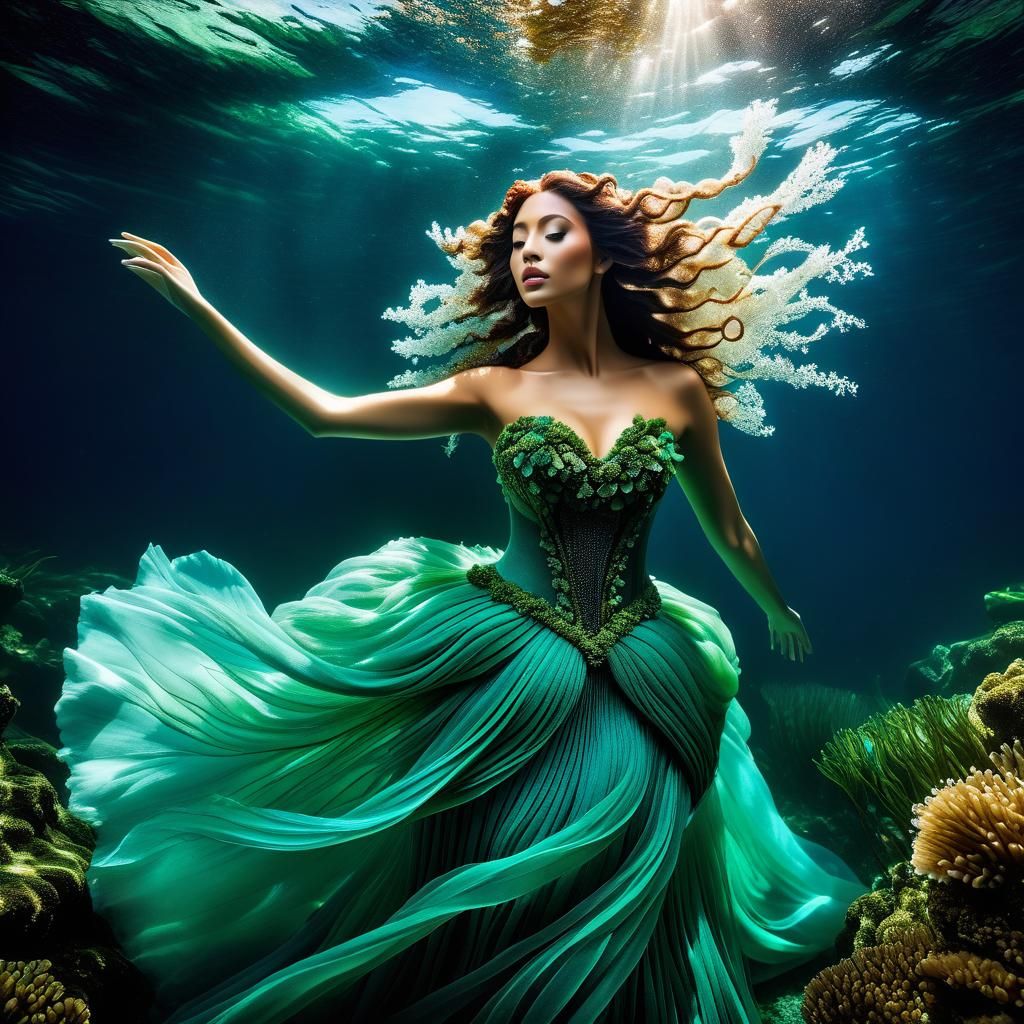 Fantastical Underwater Water Nymph Photography