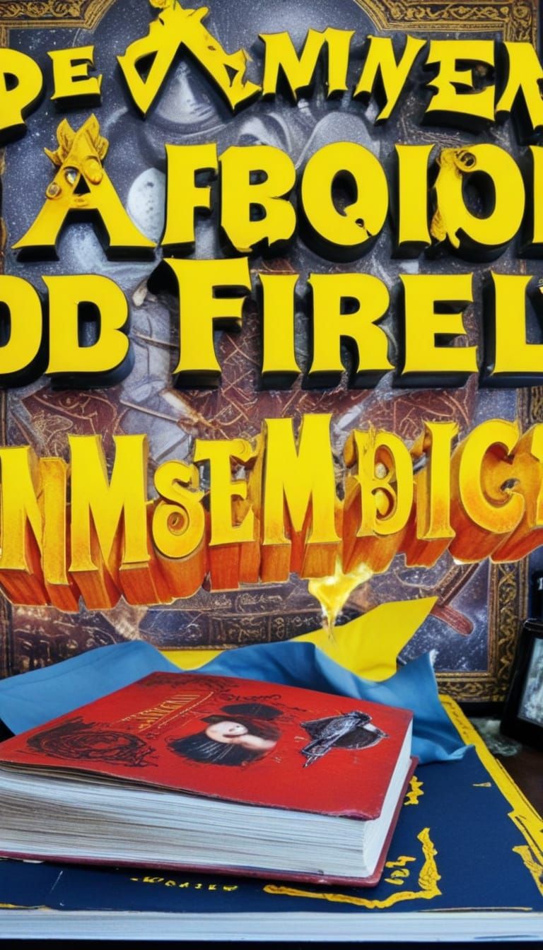 Surreal Sorceress Studies Ancient Tomes in Mystic Study