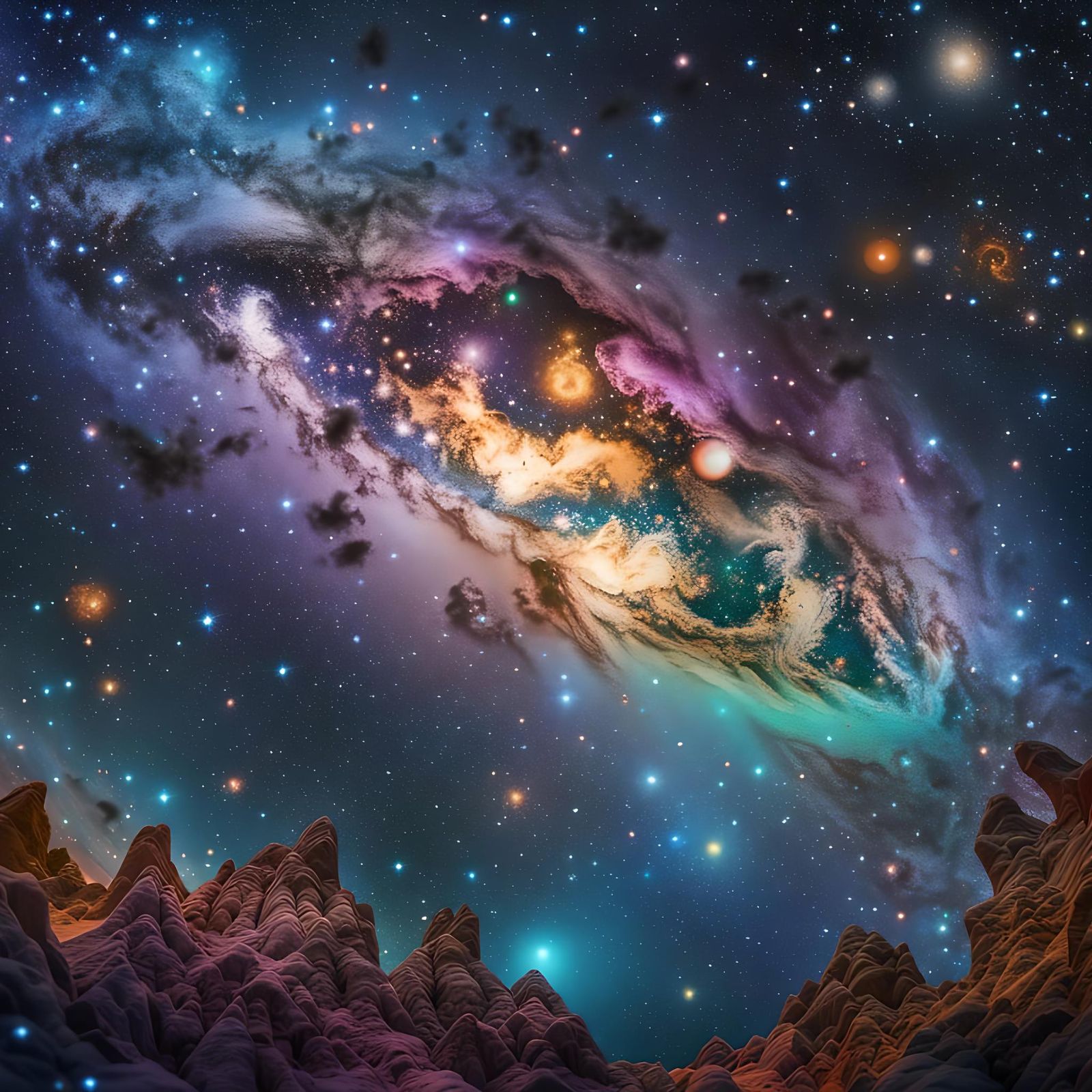 Magnified Milky Way: Holographic Space Telescope View